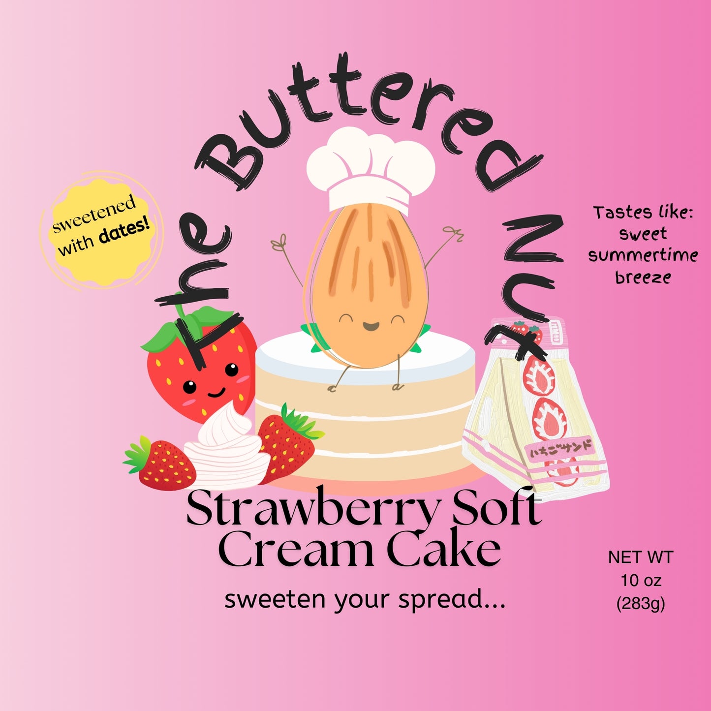 Strawberry Soft Cream Cake Nut Butter